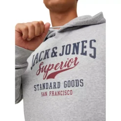 Jack & Jones JJELOGO SWEAT HOOD 2 COL Bluse -Sportarten Kleidung Geschäft A 3162911 NB5