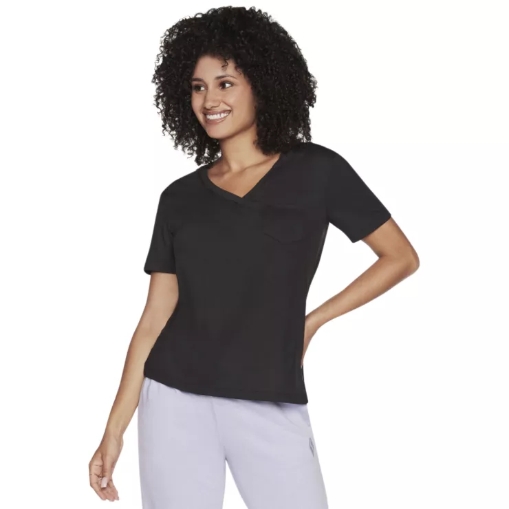 Skechers GO DRI SERENE V-Neck Tee Fitnessshirt 6 Skechers GO DRI SERENE V-Neck Tee Fitnessshirt – Bild 4